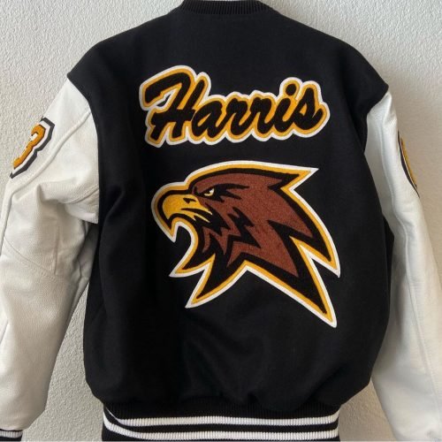 High School Varsity Jacket in Black Varsity Jacket by IDC-Embroidery