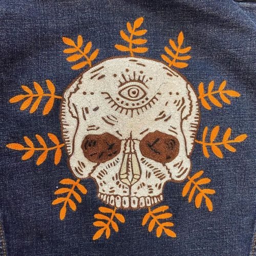 Skull Style Chenille Patch by IDC-Embroidery