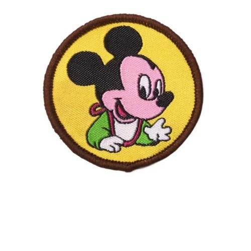 Micky Mouse on a custom woven Patch  by idc-embroidery